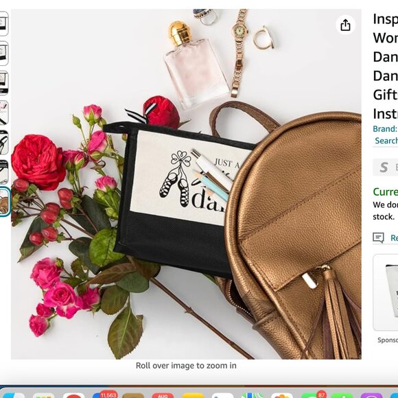 GIRL WHO LOVES TO DANCE CANVAS POUCH NEW IN PACKAGE - Picture 8 of 8